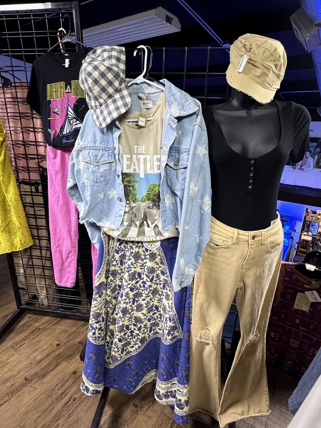 Clothing racks inside Faded Walls